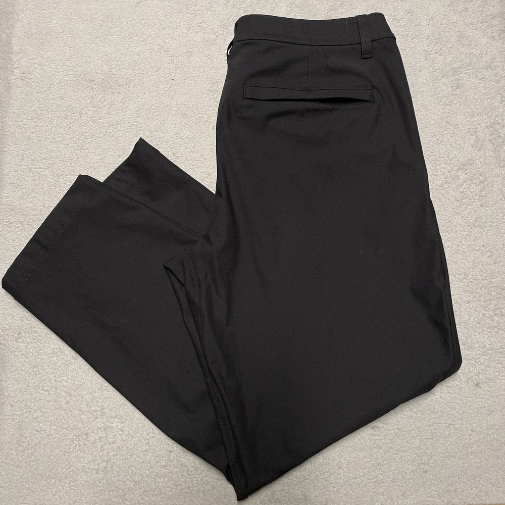 Lululemon ABC‎ Classic Fit Trouser Mens 35 Black Warpstreme Chino Stretch
